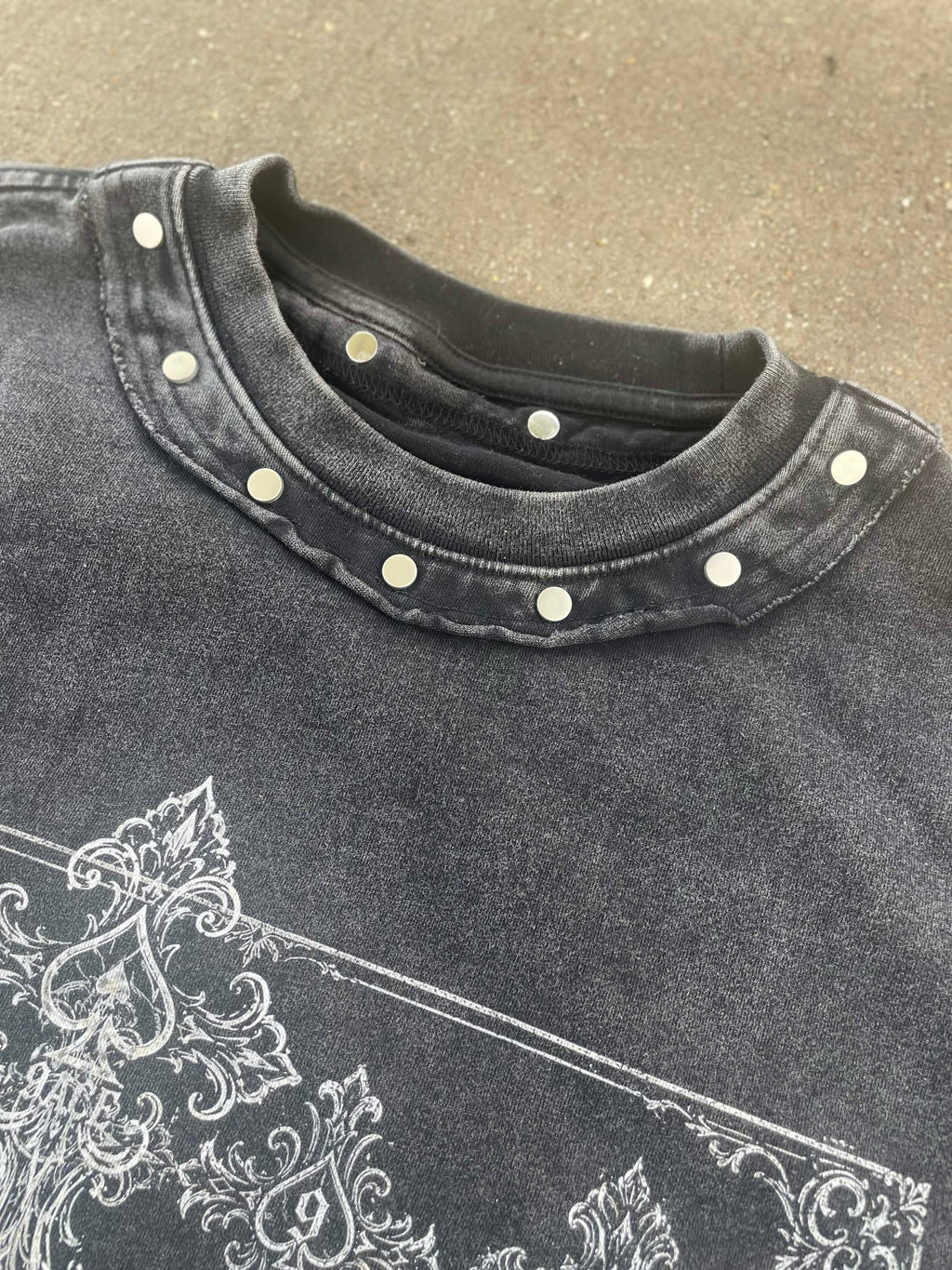 Cr9ss Collection Washed Boxy Studded T-Shirt