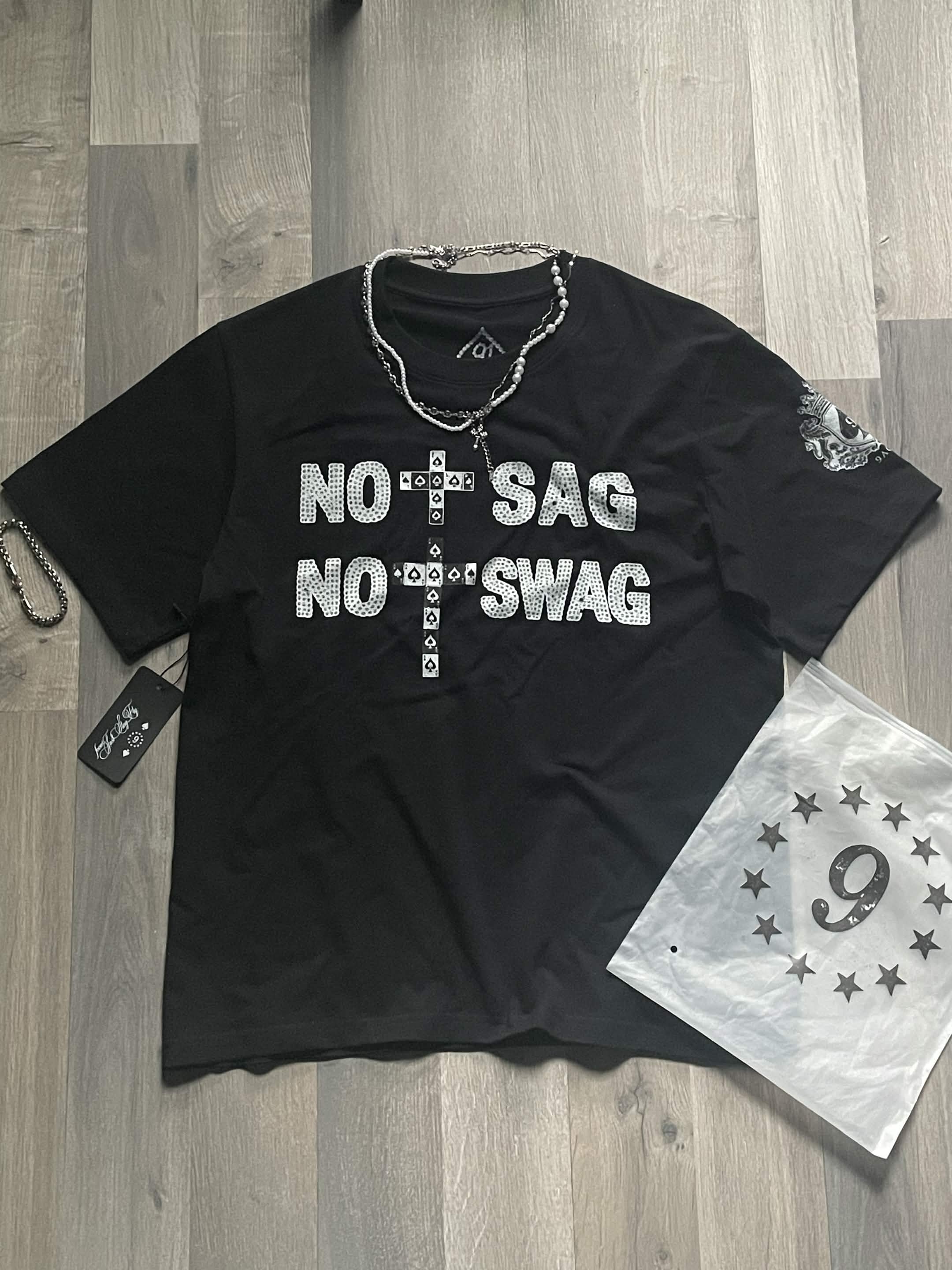 9ACE “No Sag No Swag” White-on-Color Tee