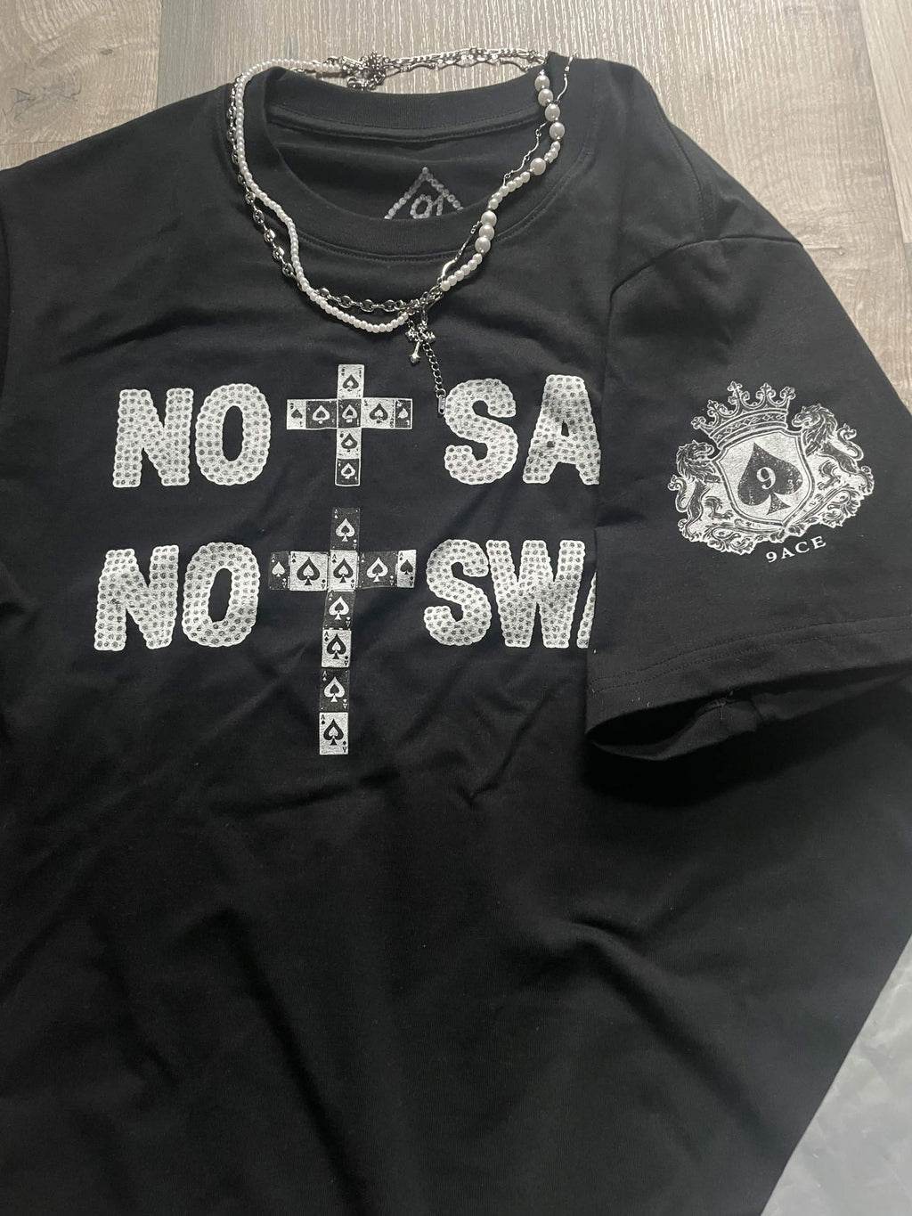 9ACE “No Sag No Swag” White-on-Color Tee