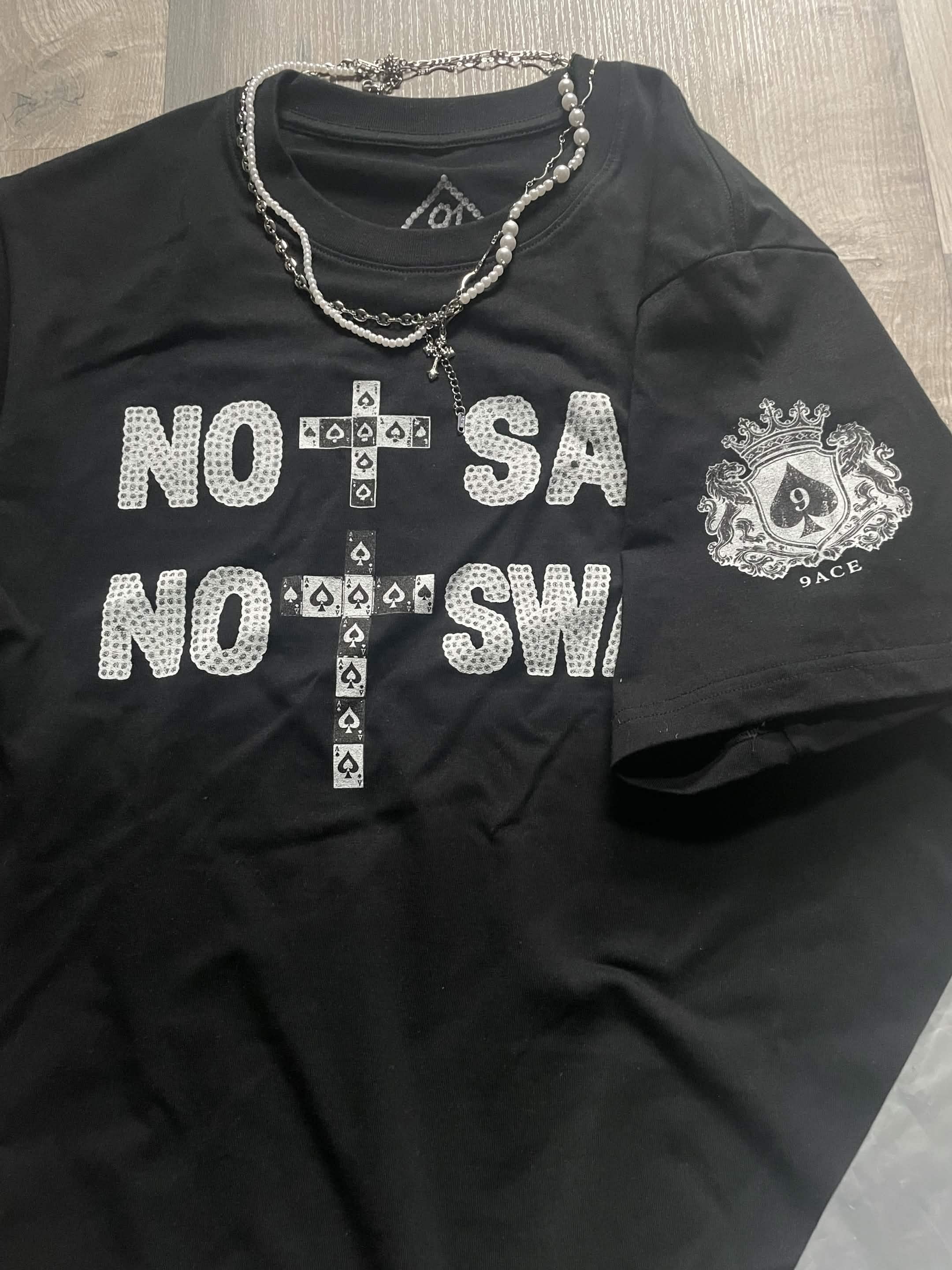 9ACE “No Sag No Swag” White-on-Color Tee