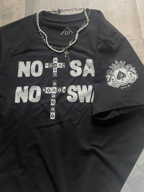 9ACE “No Sag No Swag” White-on-Color Tee