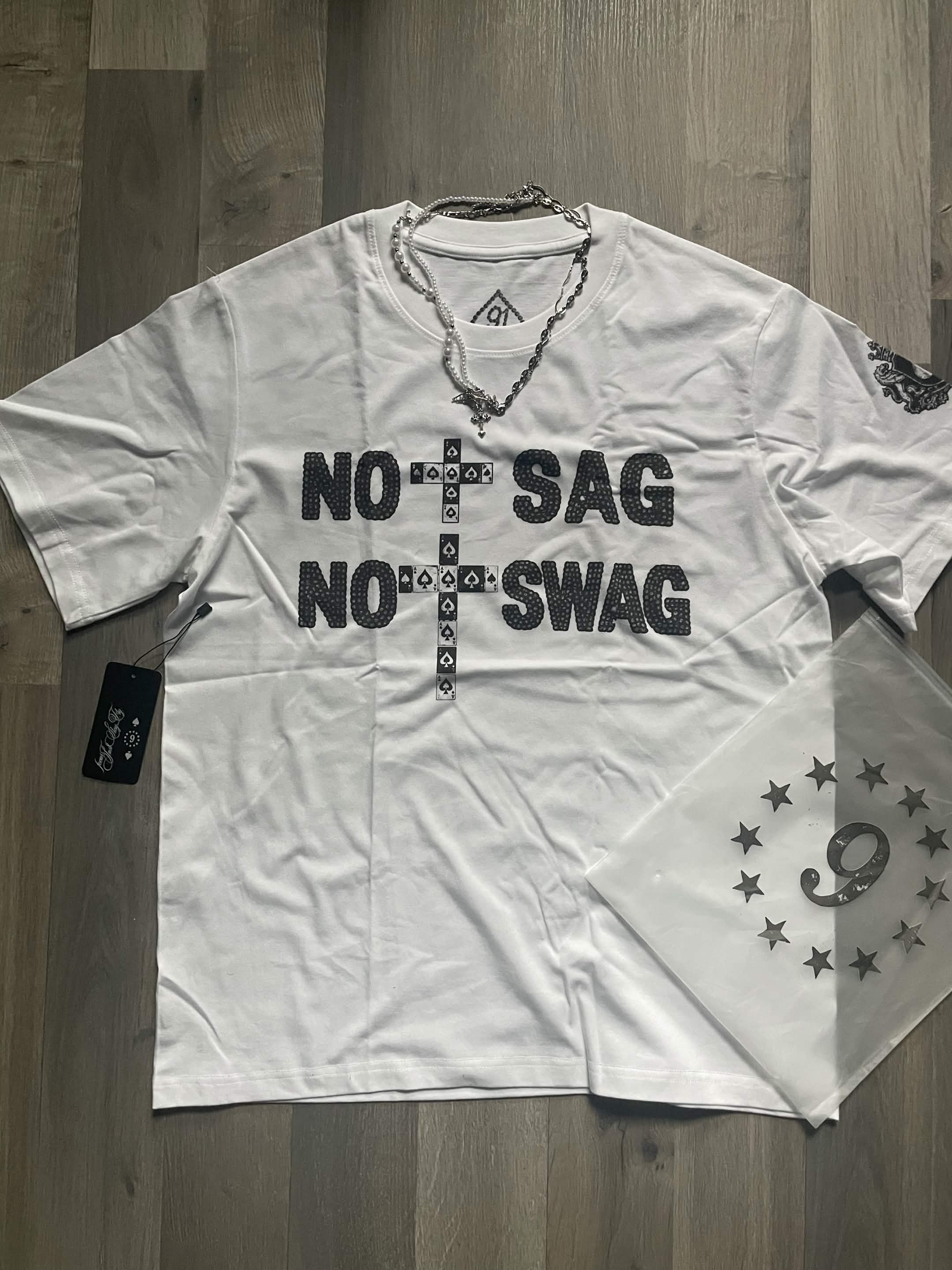 9ACE “No Sag No Swag” Black-on-Color Tee