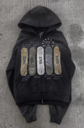 Distressed Aided Bandage 'STAY FLY' Loose Fit Hoodie