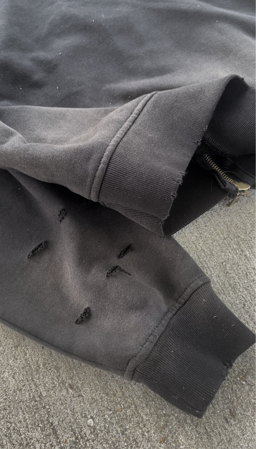 Distressed Aided Bandage 'STAY FLY' Loose Fit Hoodie