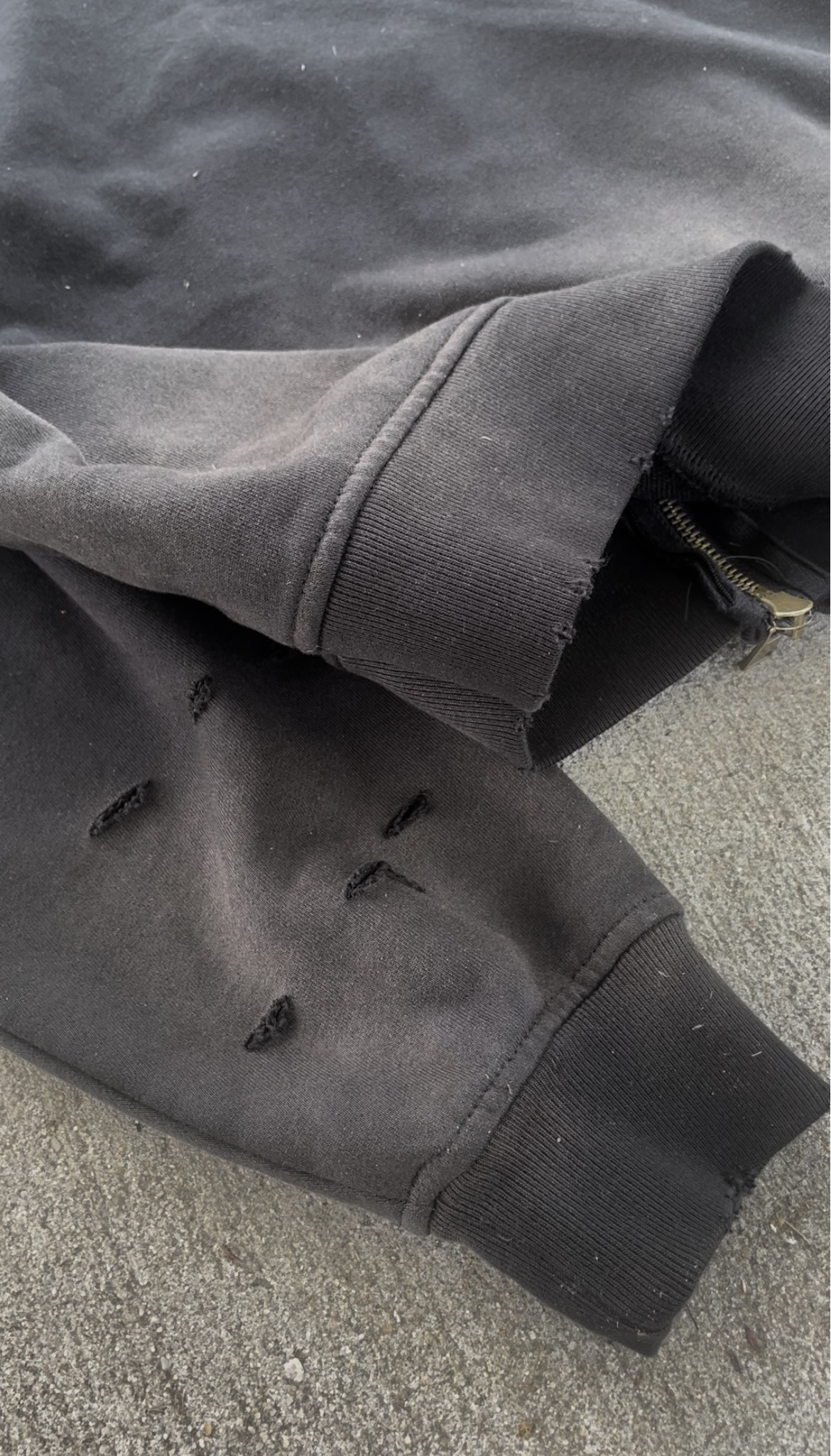 Distressed Aided Bandage 'STAY FLY' Loose Fit Hoodie