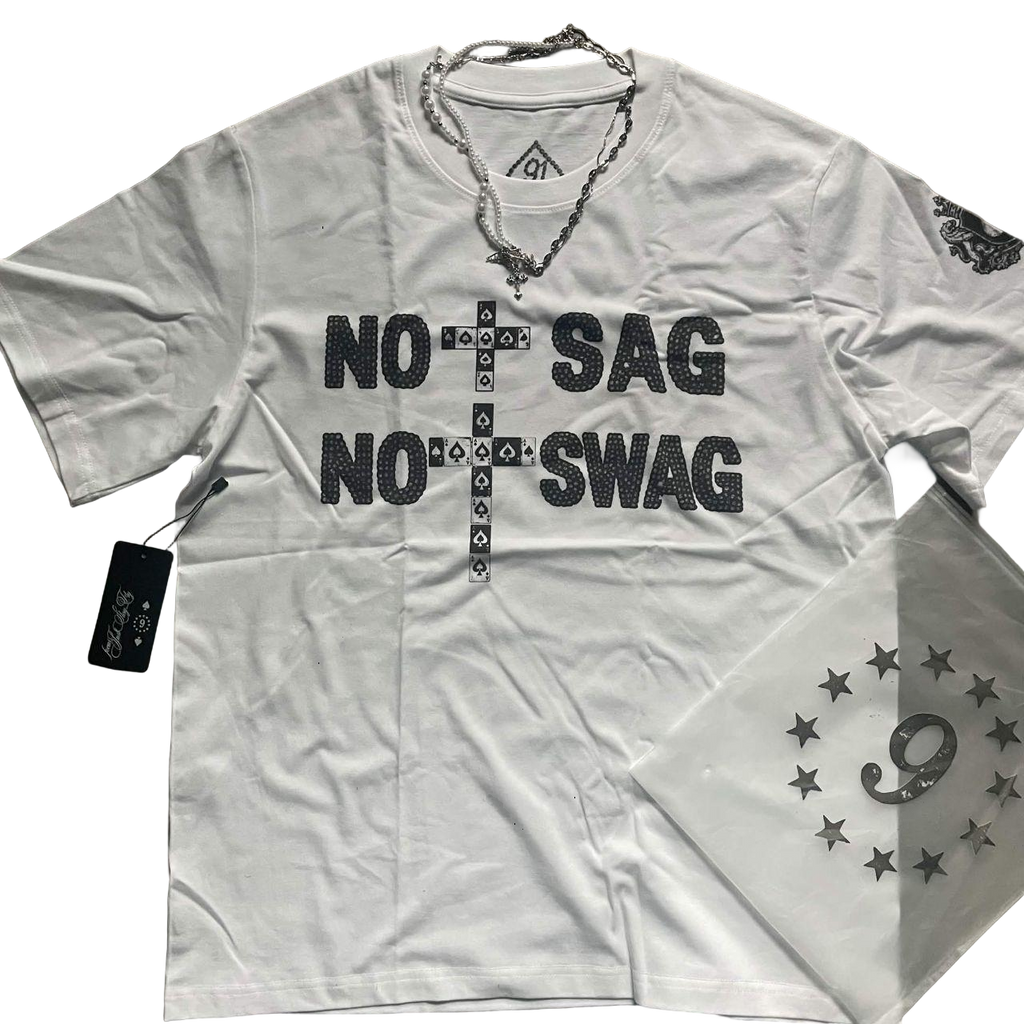 'no swag no swag' white t-shirt