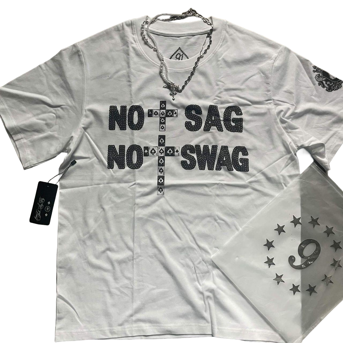 'no swag no swag' white t-shirt