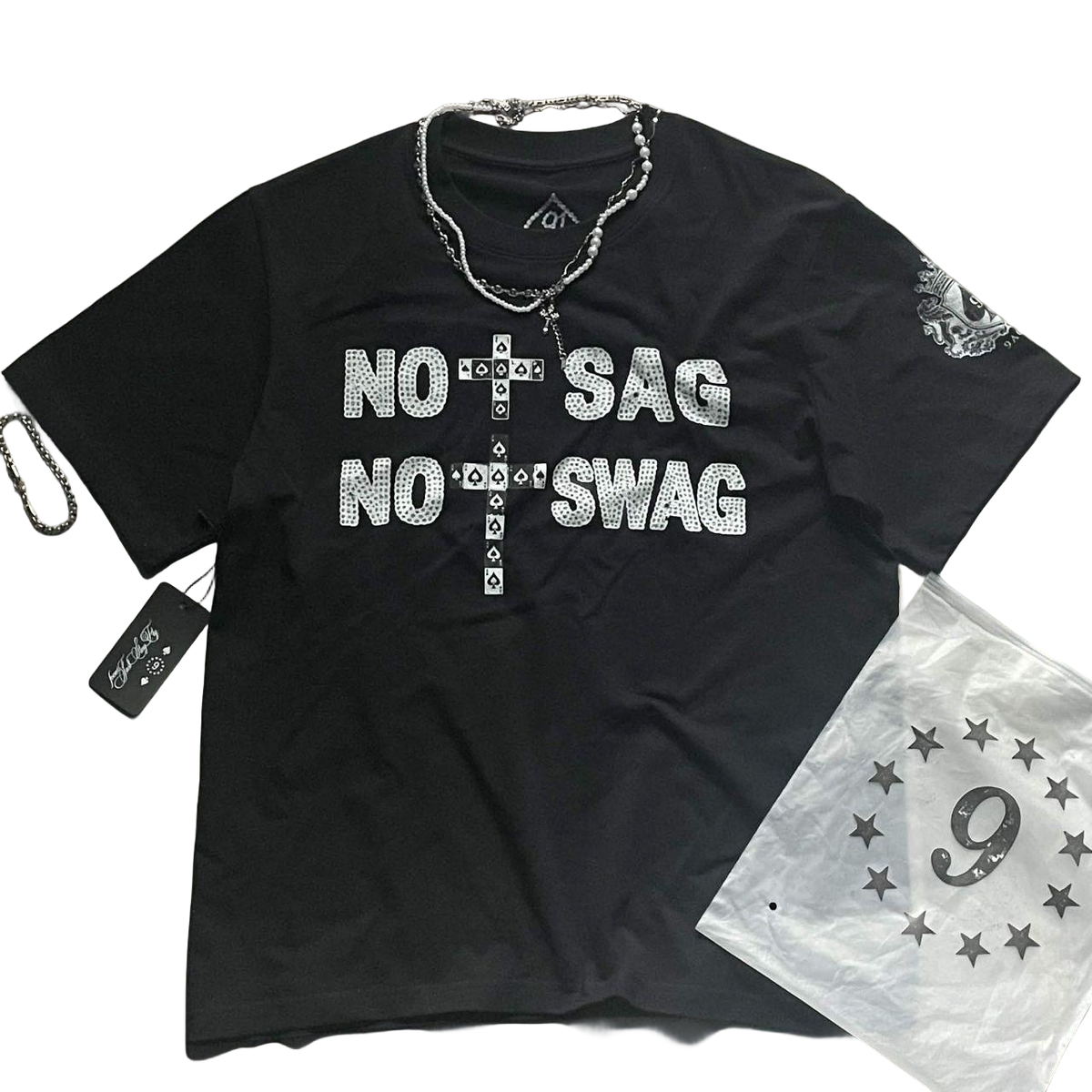 'no swag no swag' black t-shirt