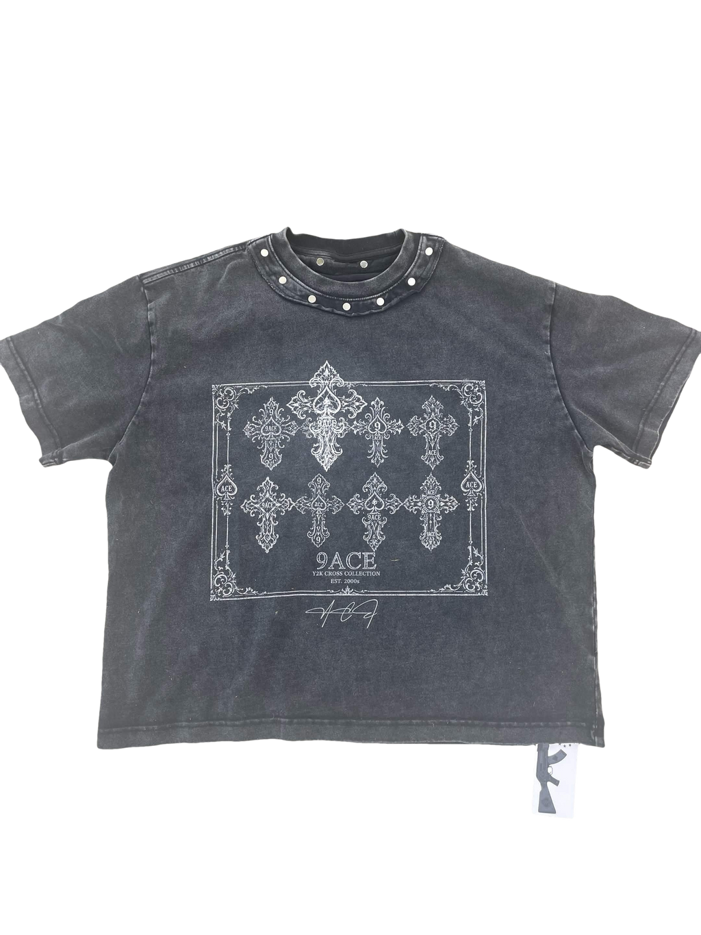 'cross collection' studded boxy tee