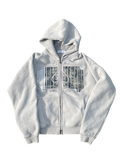 'movie ticket' double zip hoodie