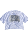 'movie ticket' cropped terry tee